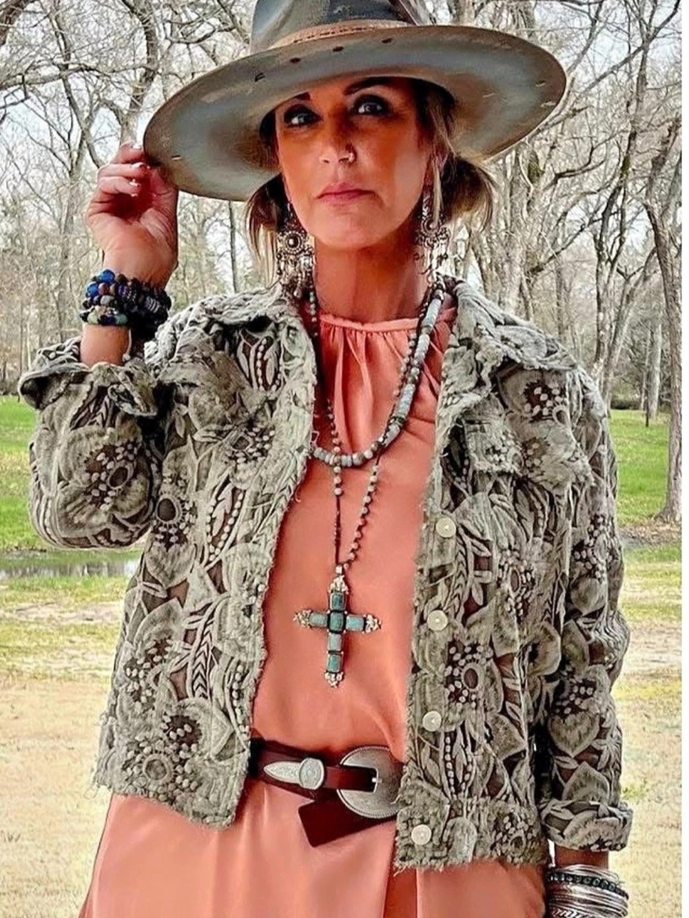 Garden Bliss Jacket - Vintage Stone - Jaded Gypsy s/m nwt